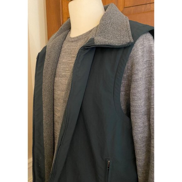LL Bean Fleece Lined Nylon Vest Mens‎ XL Green Full-Zip Outdoor Hiking Gorpcore - Picture 5 of 13